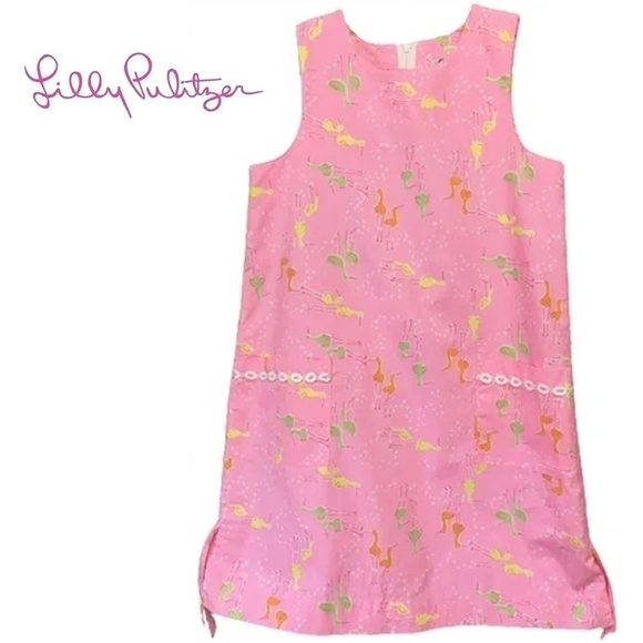 LILLY Pulitzer Beachcomber Bird Shift Dress Rare White Label Vintage Girl Lined - Picture 6 of 10